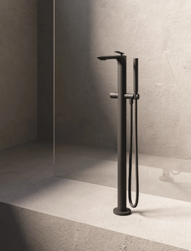 FOIL CRIFL189 - Floor standing single handle bathtub mixer with hand shower by CRISTINA Rubinetterie - view 3